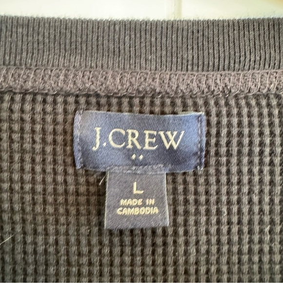🌈 6/$60, JCrew Heavy Weight, Thermal, Base Layer Shirt, Black, Large - Picture 3 of 4